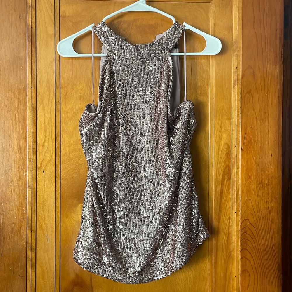 Dusty pink sequin top
